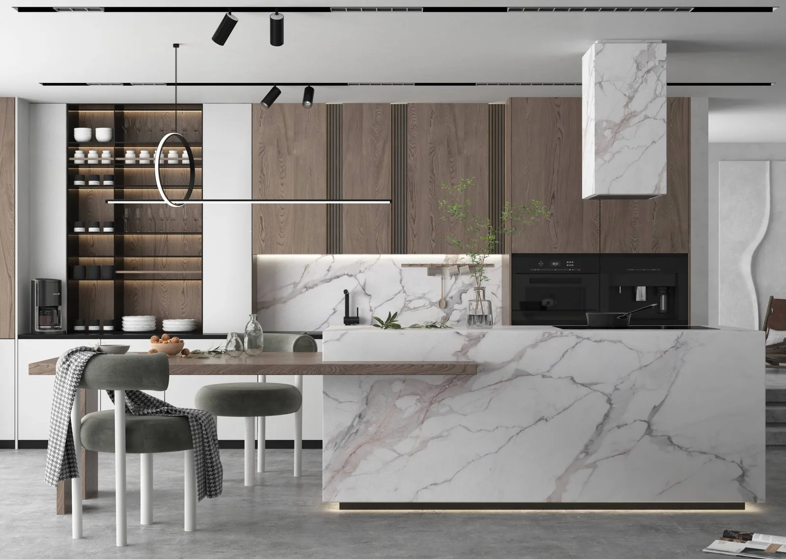 Calacatta Versailles Lucciare Quartz installed — project photo 1